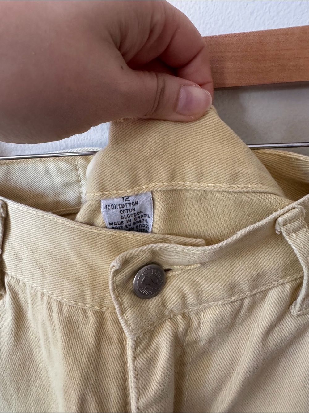 Vintage Crazy Horse High-Waist Soft Yellow Women’s Bermuda Shorts - Picture 8 of 8